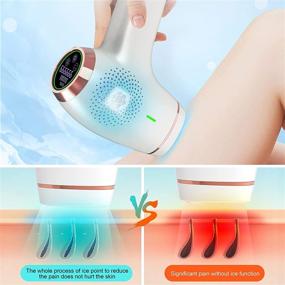 img 2 attached to 🌸 Donper IPL Hair Removal Device for Women with 999,999 Flashes and Ice Cooling Function - Painless Permanent Hair Remover on Face, Arms, Armpits, Back, Legs, and Bikini Line