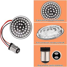 img 3 attached to 🚦 Enhance Motorcycle Safety with 1157 LED Rear Turn Signals: Bright Red Light, Bullet Style Design for Steet Glide Electra Glide Road Glide Road King Softail Dyna Sportster