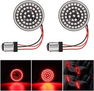 🚦 enhance motorcycle safety with 1157 led rear turn signals: bright red light, bullet style design for steet glide electra glide road glide road king softail dyna sportster logo