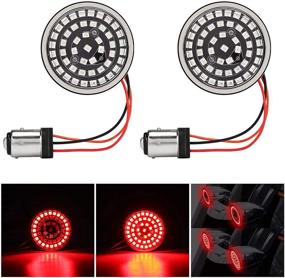 img 4 attached to 🚦 Enhance Motorcycle Safety with 1157 LED Rear Turn Signals: Bright Red Light, Bullet Style Design for Steet Glide Electra Glide Road Glide Road King Softail Dyna Sportster