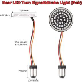 img 2 attached to 🚦 Enhance Motorcycle Safety with 1157 LED Rear Turn Signals: Bright Red Light, Bullet Style Design for Steet Glide Electra Glide Road Glide Road King Softail Dyna Sportster
