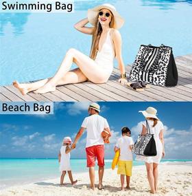 img 3 attached to 👜 IBFUN Neoprene Tote Bag: Stylish and Spacious Women's Gym, Beach, Pool, and Travel Bag