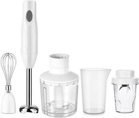 img 4 attached to 🔌 Aidbot 5-in-1 Immersion Hand Blenders: Powerful 150W BPA-Free Hand Mixer Stick for Baby, Detachable Food Chopper with Whisk, 17oz & 20oz Container Set + Powder Container