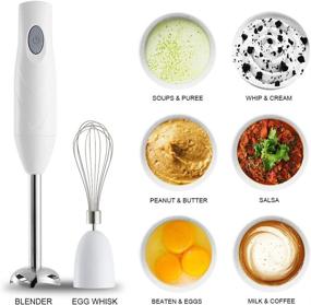 img 3 attached to 🔌 Aidbot 5-in-1 Immersion Hand Blenders: Powerful 150W BPA-Free Hand Mixer Stick for Baby, Detachable Food Chopper with Whisk, 17oz & 20oz Container Set + Powder Container