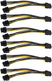 img 4 attached to 💡 6 Pack GPU VGA PCIe 8 Pin Female to Dual 8 Pin (6+2) Male PCI Express Adapter: Efficient Power Cable with 9 inch Length