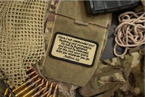 img 1 attached to 🛡️ BASTION Joshua 1:9 Morale Patches, Black - 3D Embroidered with Hook &amp; Loop Fastener Backing, Clean Stitching, Christian Tactical Patches for Bags, Hats &amp; Vests