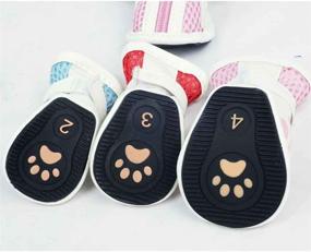 img 2 attached to 🐾 Protective Nonslip Mesh Pet Shoes for Small Dogs: BuyITNow Dog Paw Boots (4pcs)