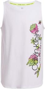 img 1 attached to Calvin Klein Performance Floral 14 Girls' Clothing