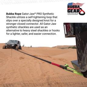 img 1 attached to 🚗 Bubba Rope Gator-Jaw PRO Synthetic Shackle, 7/16” – Heavy-Duty Tow Shackle for Vehicles: 52,300 lbs. Capacity - Red