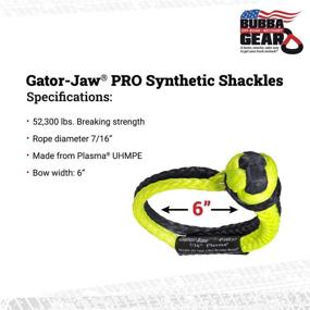 img 3 attached to 🚗 Bubba Rope Gator-Jaw PRO Synthetic Shackle, 7/16” – Heavy-Duty Tow Shackle for Vehicles: 52,300 lbs. Capacity - Red
