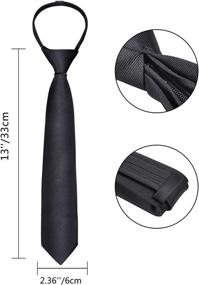 img 2 attached to Alizeal Pre Tied Zipper Skinny Necktie Boys' Accessories ~ Neckties