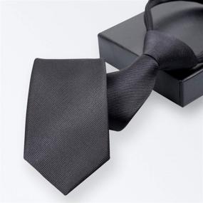 img 3 attached to Alizeal Pre Tied Zipper Skinny Necktie Boys' Accessories ~ Neckties