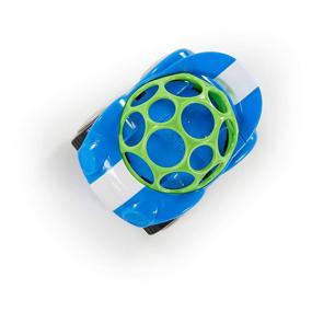 img 2 attached to 🚗 Bright Starts Oball Rattle & Roll Sports Race Car Toy: Push and Go Vehicle for Babies 3 Months+, Easy Grasp, Blue