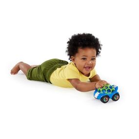 img 1 attached to 🚗 Bright Starts Oball Rattle & Roll Sports Race Car Toy: Push and Go Vehicle for Babies 3 Months+, Easy Grasp, Blue