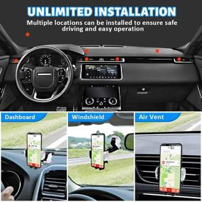 img 1 attached to 📱 Versatile Car Phone Mount Holder: Dashboard, Air Vent, Windshield Compatibility for iPhone 12/11/11 Pro/8 Plus/8/SE/X/XR/XS/7 Plus Samsung S20/S10/S9/S8, Moto, Huawei, Nokia, LG & More - Silver