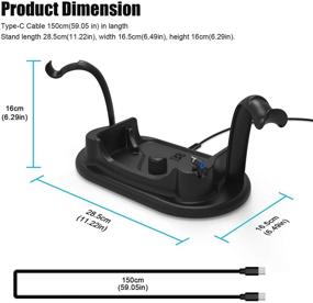 img 2 attached to 🔌 AMVR магнитная зарядная дисплейная стойка для Oculus Quest 1 с VR-гарнитурой и станцией для сенсорных контроллеров (не совместима с Quest 2)