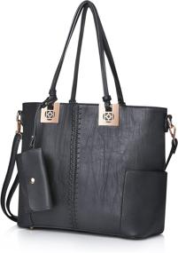 img 4 attached to Женские кожаные кошельки, сумки, сумки-сумки, тоты, кошельки и сумки хобо с ручками