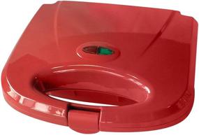 img 3 attached to 🥪 Bene Casa Red Nonstick Flat Grill Sandwich Maker: Cool-touch Handles, Die Cast Aluminum Cooking Surface