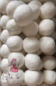 img 1 attached to New Zealand Wool Dryer Balls Laundry, Set of 6 XL Unscented Lavender Wool Balls for Dryer, Pet Hair Remover Lint-Free Wrinkle Release - No More Dryer Sheets Needed! Perfect Christmas Gifts for Women