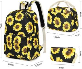 img 3 attached to BLUBOON School Backpack Bookbag Sunflower E0057 Backpacks