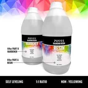 img 1 attached to 🎨 Epoxy Resin Crystal Clear Casting Resin Kit by Pixiss Brand - Easy Mix 1:1 Gallon Size, Perfect for Epoxy and Resin Art, Tumblers, Jewelry Making, Molds, and Crafts