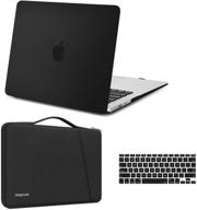 🖥️ mosiso macbook air 13 inch case (a1369 & a1466, older version 2010-2017 release), plastic hard shell case + 360 protective carrying sleeve bag + keyboard cover, black logo