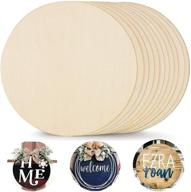 🔮 12 inch unfinished wood rounds with ribbon - ideal for crafts, door hanger & wood burning - 6 pack logo