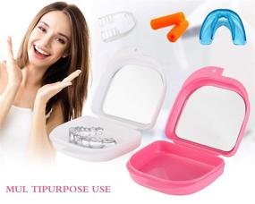 img 3 attached to 2-Piece Retainer Case Set with Mirror and Free Brush - Orthodontic Dental Retainer Box, Denture Storage Container, Mouth Guard Case for Improved Hygiene and Convenience