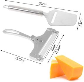 img 3 attached to 🧀 Versatile Stainless Steel Wire Cheese Slicer: Adjustable Thickness, 2-Pack, Perfect for Home Kitchen Cheese Cutting