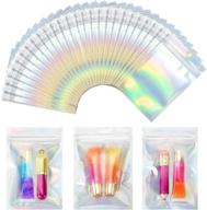 🌈 pelandy smell proof edible packaging bags - 100 pieces | holographic rainbow color, 4 x 6 inch | resealable & dispensary packaging solution logo