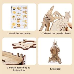 img 3 attached to 🧩 Adults' Wooden Puzzle Clock Model