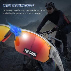 img 3 attached to 🕶️ Ultimate Performance Sports Sunglasses: Polarized Eyewear for Men Ideal for Fishing, Cycling, and Golf