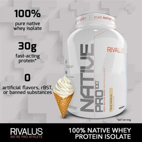 img 3 attached to 🥤 Rivalus Native Pro 100 Vanilla Protein Powder Blend - 2.11 Pound