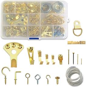 img 3 attached to 🖼️ DSMY Picture Hanging Kit: Complete 270-Piece Set for Easy Wall Mounting - Heavy Duty Frame Hooks, Nails, Wires, Screw Eyes, and Sawtooth Included