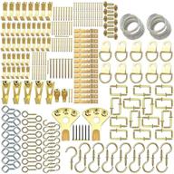🖼️ dsmy picture hanging kit: complete 270-piece set for easy wall mounting - heavy duty frame hooks, nails, wires, screw eyes, and sawtooth included logo
