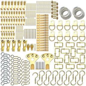 img 4 attached to 🖼️ DSMY Picture Hanging Kit: Complete 270-Piece Set for Easy Wall Mounting - Heavy Duty Frame Hooks, Nails, Wires, Screw Eyes, and Sawtooth Included