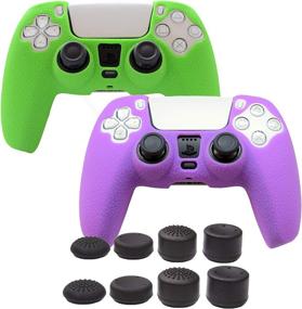 img 4 attached to Pandaren Controller Playstation Sweat Proof GreenPurple