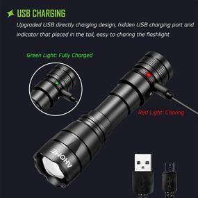 img 2 attached to 🔦 AHOME V2 Zoomable UV Blacklight Flashlight - USB Rechargeable 395nm Ultraviolet LED Lamp for Scorpion Finding, Pet Urine Detection - 3000mAh Battery & Charging Cable Included