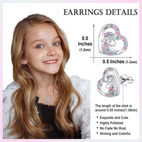 img 3 attached to 🦄 Hypoallergenic Unicorn Earrings: Perfect Birthday Gifts for Girls and Women