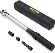 🔧 arucmin 3/8-inch drive click torque wrench - adjustable (10-100 ft.-lb./15-135 nm) - professional dual-direction torque wrench set logo