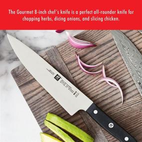 img 4 attached to 🔪 The Versatile ZWILLING Gourmet 8-inch Chef’s Knife: Precision and Durability in Black Stainless Steel