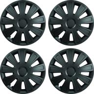 🔧 upgrade your ride with custom accessories 96905 matte black 16 abs inova blackout painted wheel cover (4 piece set) logo