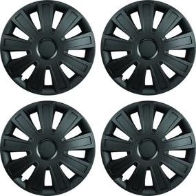 img 2 attached to 🔧 Upgrade Your Ride with Custom Accessories 96905 Matte Black 16 ABS Inova Blackout Painted Wheel Cover (4 Piece Set)