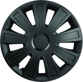 img 1 attached to 🔧 Upgrade Your Ride with Custom Accessories 96905 Matte Black 16 ABS Inova Blackout Painted Wheel Cover (4 Piece Set)