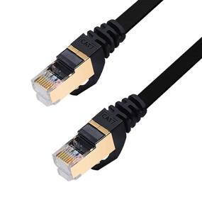 img 3 attached to 🔌 5-пакетовый Многоразовый Ethernet-кабель Cat7 длиной 5 футов в несколько цветов - плоский RJ45 сетевой патч-корд BUSOHE, компьютерный Интернет-кабель Ethernet - 5 футов