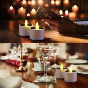 img 1 attached to 🕯️ Waterproof Rechargeable LED Solar Tea Lights (6pcs) - PChero Flameless Tealight Candles with Dusk to Dawn Light Sensor for Lanterns, Windows, Camping, Emergency, and Home Decor