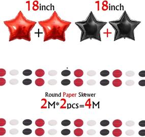 img 2 attached to 🎉 Black and Red Birthday Party Decorations Kit - Happy Birthday Banner, Balloons, and Supplies by Haimimall