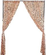 🌟 exquisite sfn big sequin rose gold drapes curtains: a glittering backdrop for elegant christmas decor logo