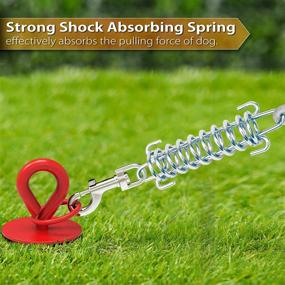 img 2 attached to Premium Dog Tie Out Cable - No Tangle, Rust Proof, Durable Spring | 20/30/50/60/75ft | Ideal for Outdoor, Yard, Camping | Training Leash for Medium to Large Dogs Up to 125 lbs