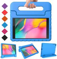 bmouo kids case for samsung galaxy tab a 10.1 (2019) sm-t510/t515 - shockproof lightweight protective handle stand kids case for galaxy tab a 10.1 inch 2019 release sm-t510/t515 - blue logo